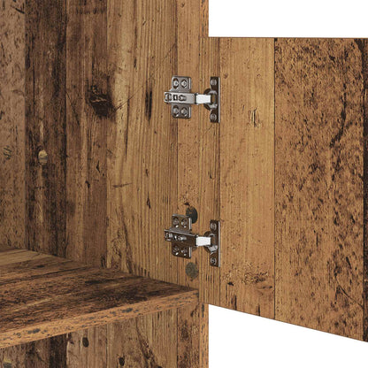 Wasmeubel met opslag met de deur Oudhout Bewerkt hout