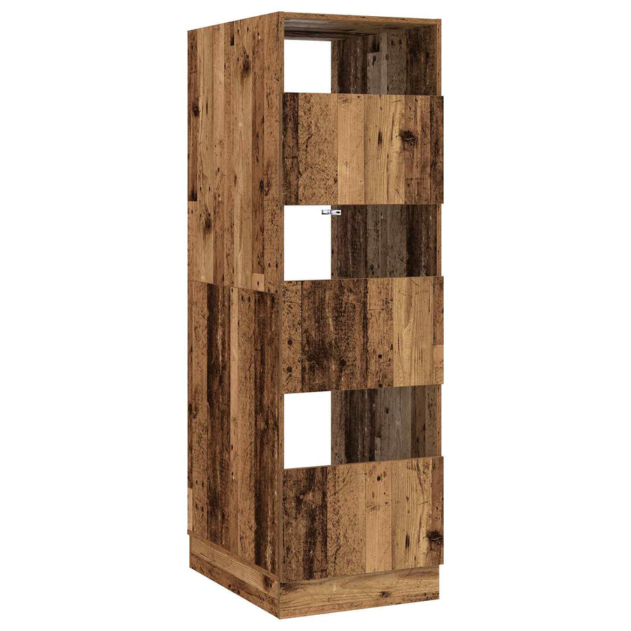Wasmeubel met opslag met de deur Oudhout Bewerkt hout