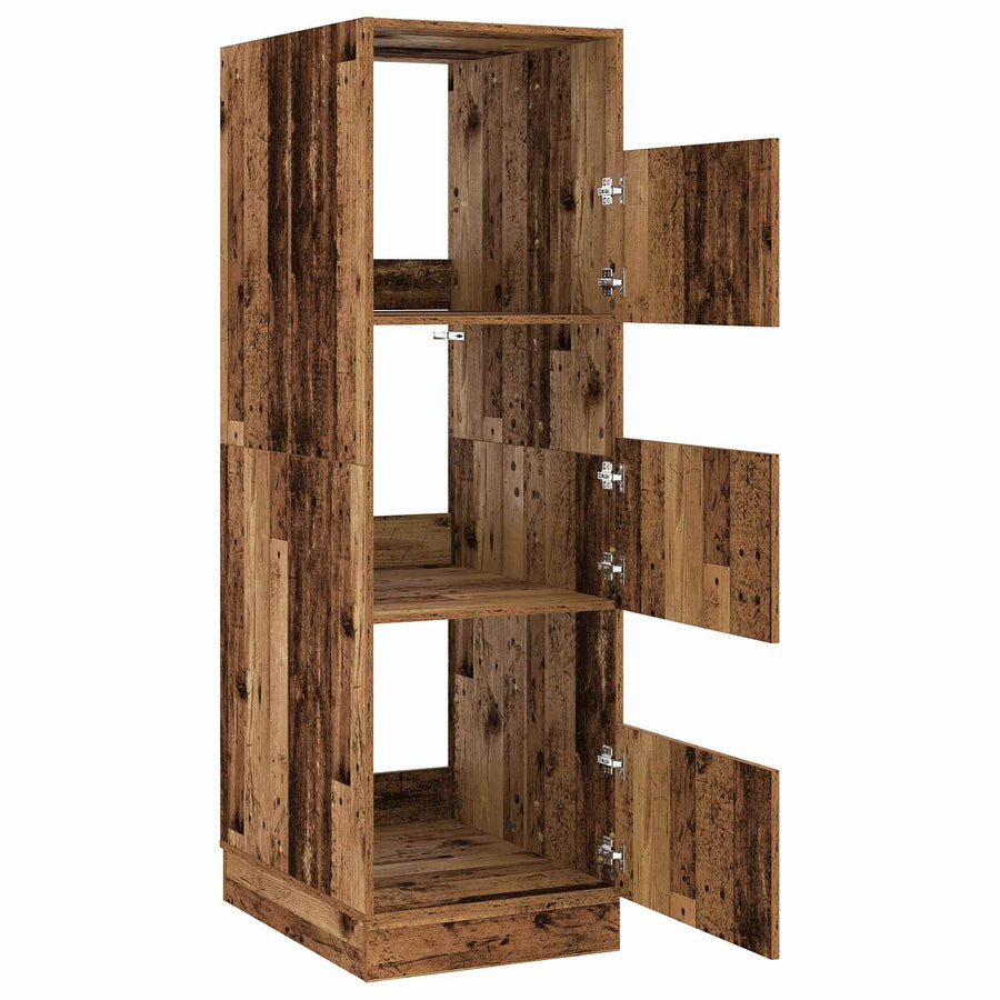 Wasmeubel met opslag met de deur Oudhout Bewerkt hout