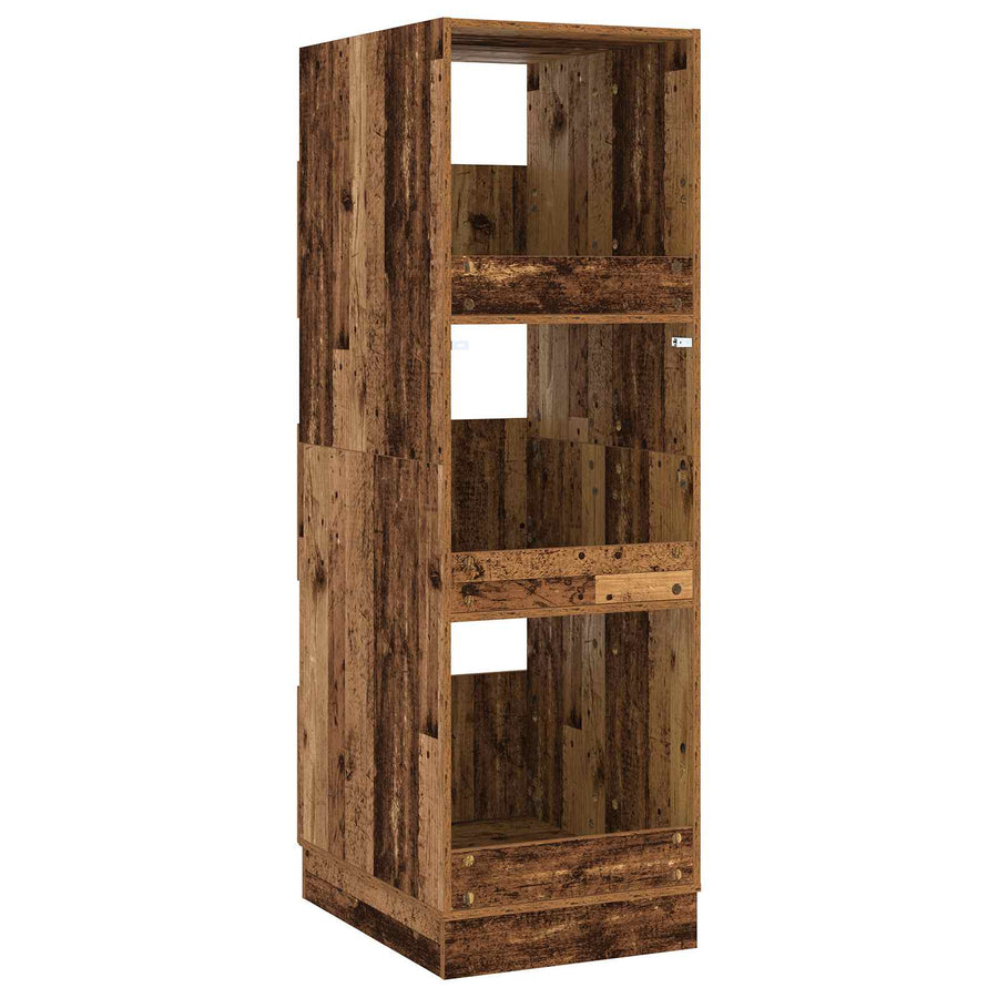 Wasmeubel met opslag met de deur Oudhout Bewerkt hout