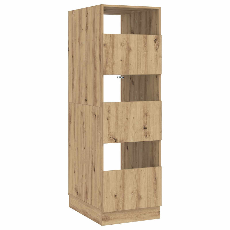 Wasmeubel met opslag met de deur Artisan Eiken Bewerkt hout