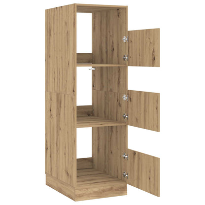 Wasmeubel met opslag met de deur Artisan Eiken Bewerkt hout