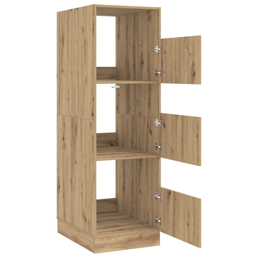 Wasmeubel met opslag met de deur Artisan Eiken Bewerkt hout