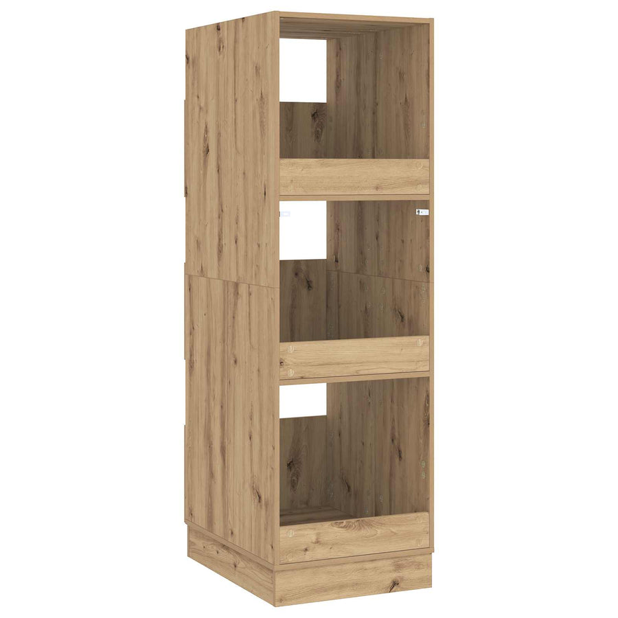 Wasmeubel met opslag met de deur Artisan Eiken Bewerkt hout