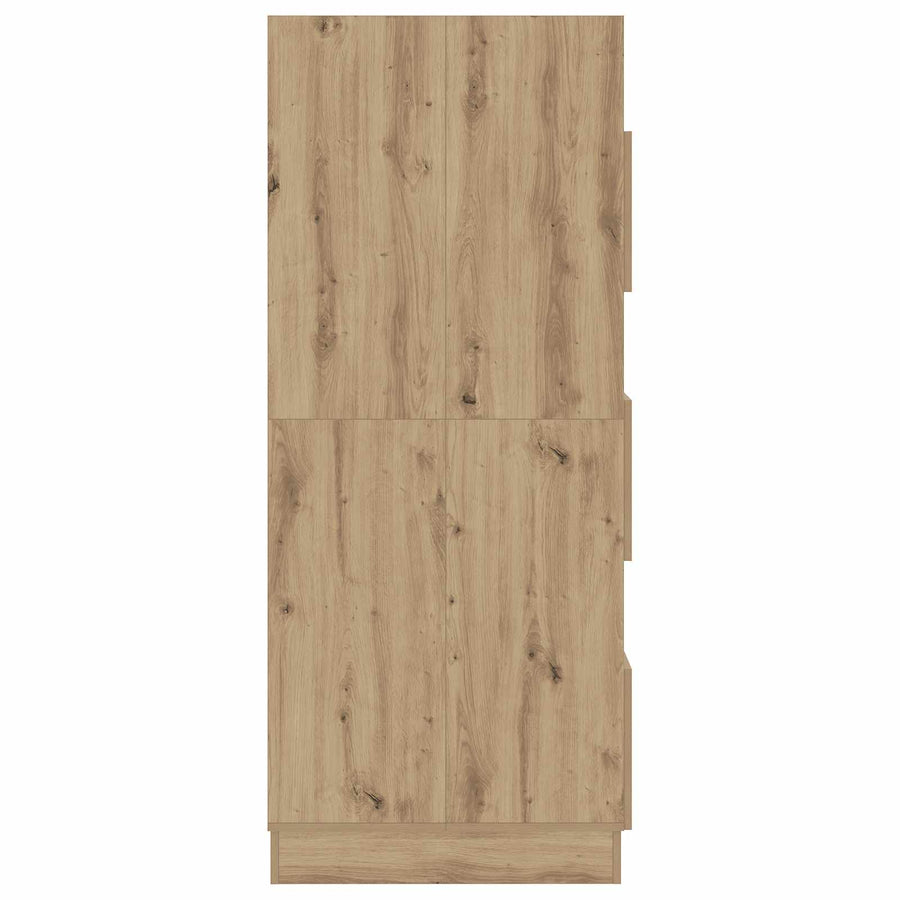 Wasmeubel met opslag met de deur Artisan Eiken Bewerkt hout