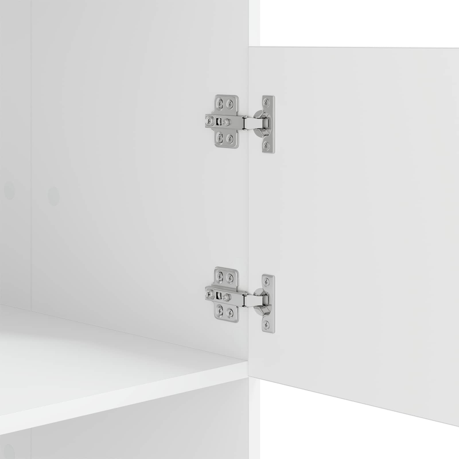 Wasmeubel met opslag Wit 50 x 68 x 102 cm Bewerkt hout