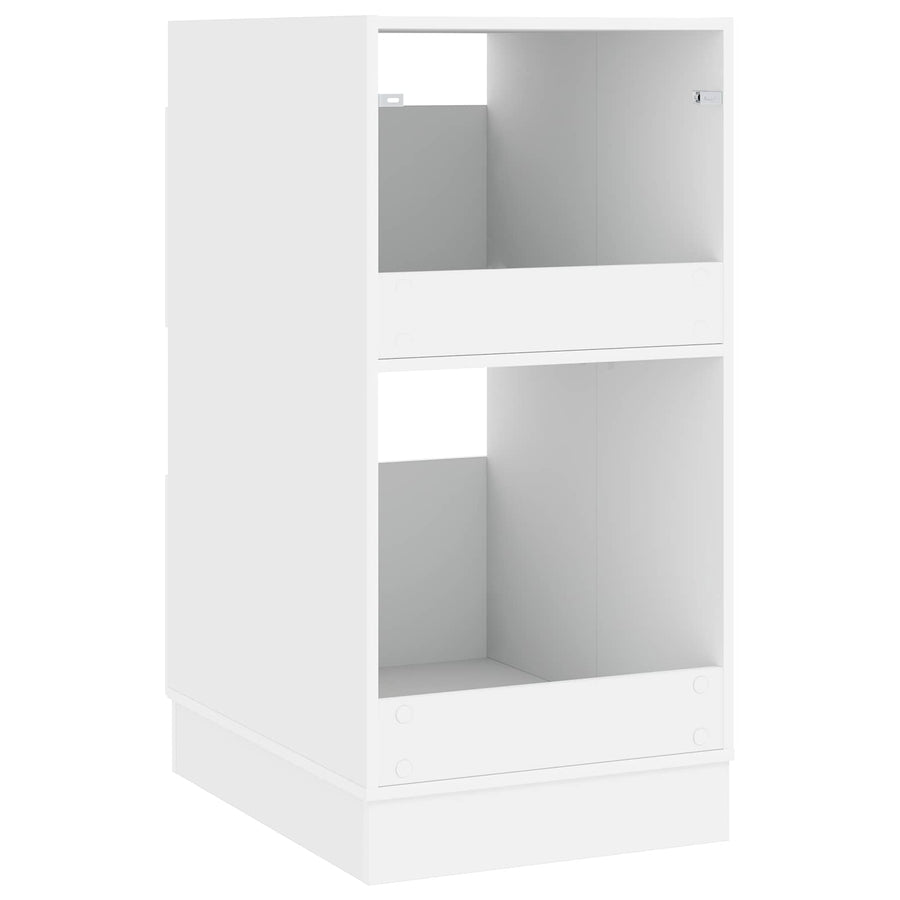 Wasmeubel met opslag Wit 50 x 68 x 102 cm Bewerkt hout