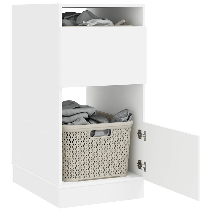 Wasmeubel met opslag Wit 50 x 68 x 102 cm Bewerkt hout