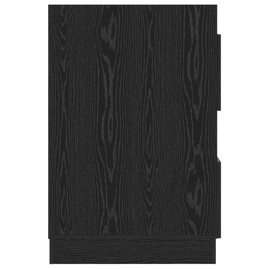Wasmeubel met opslag Zwart Eiken 50 x 68 x 102 cm Bewerkt hout