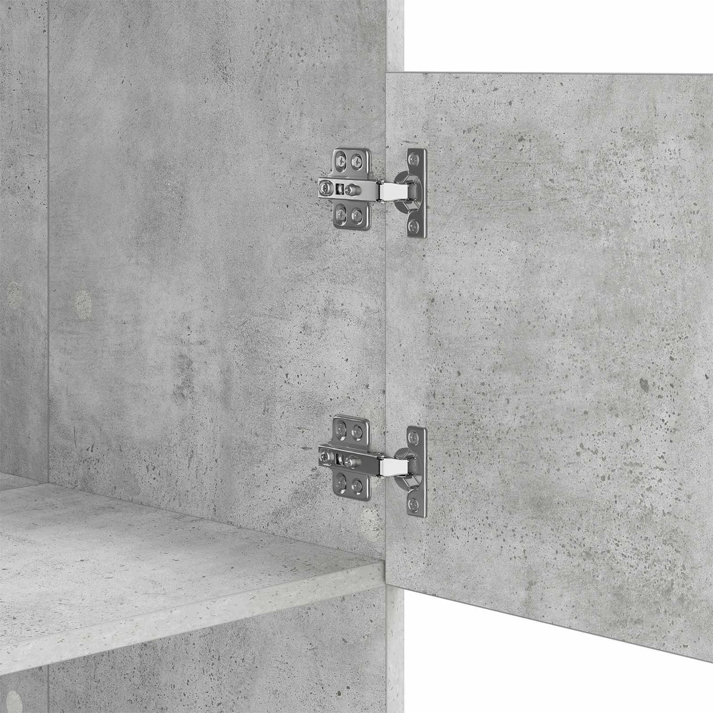 Wasmeubel met opslag met de deur Betonkleurig Bewerkt hout