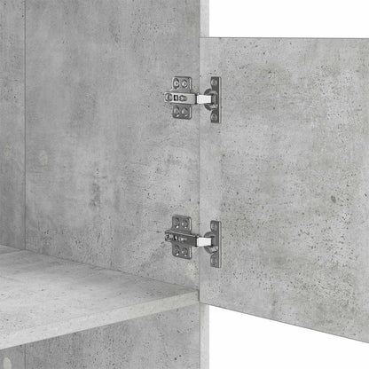 Wasmeubel met opslag met de deur Betonkleurig Bewerkt hout