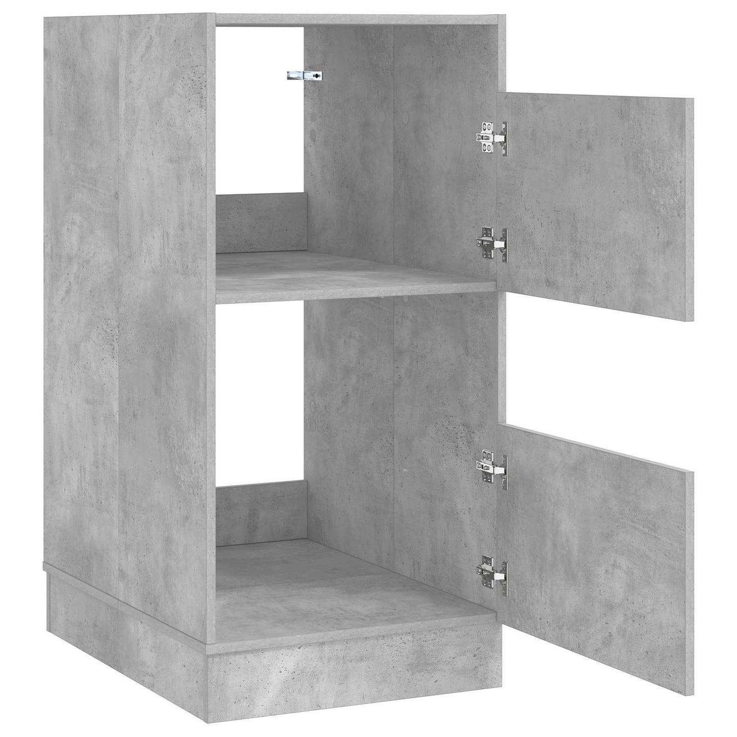 Wasmeubel met opslag met de deur Betonkleurig Bewerkt hout