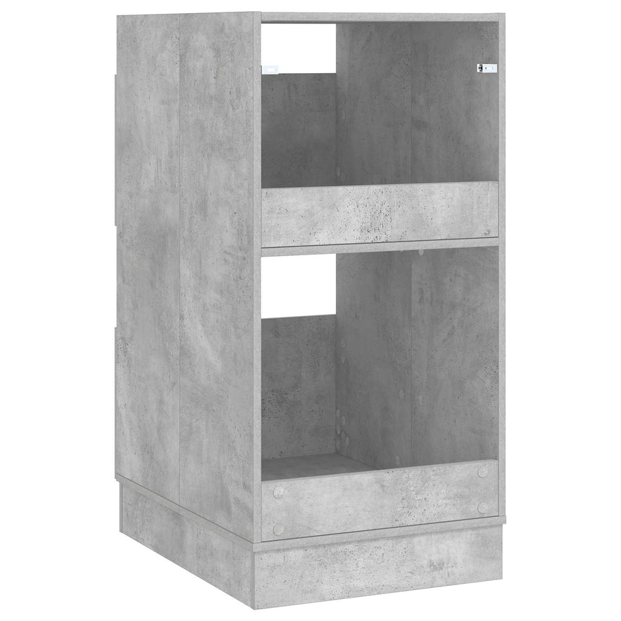 Wasmeubel met opslag met de deur Betonkleurig Bewerkt hout