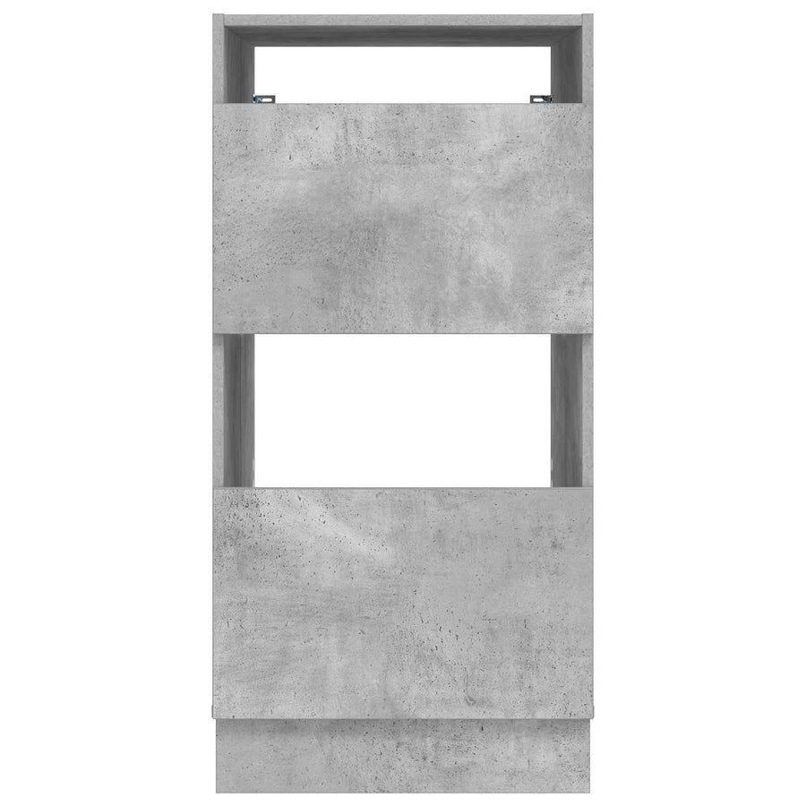 Wasmeubel met opslag met de deur Betonkleurig Bewerkt hout