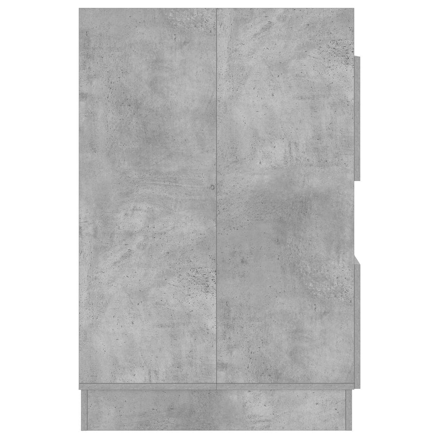 Wasmeubel met opslag met de deur Betonkleurig Bewerkt hout