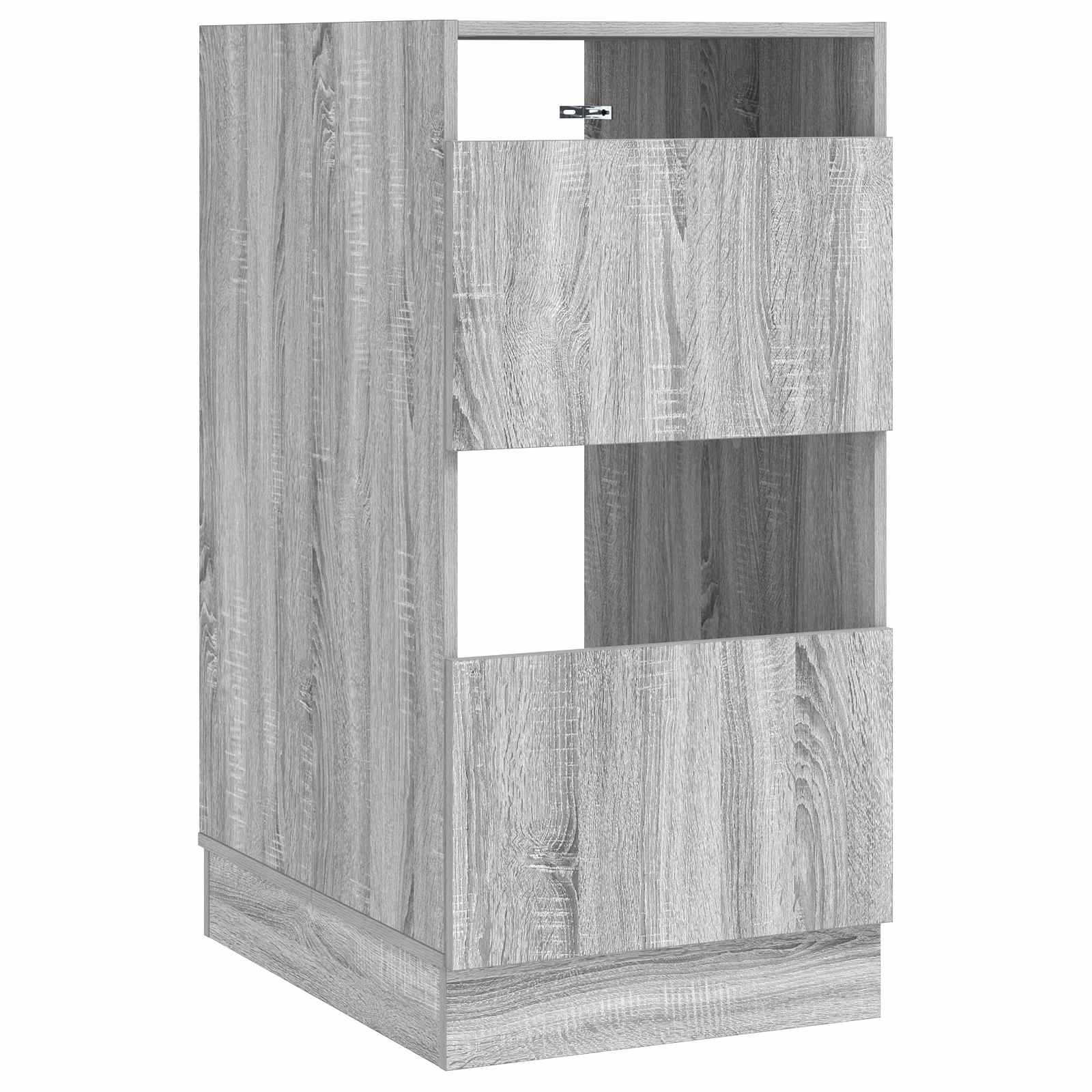 Wasmeubel met opslag met de deur Grijs Sonoma Bewerkt hout