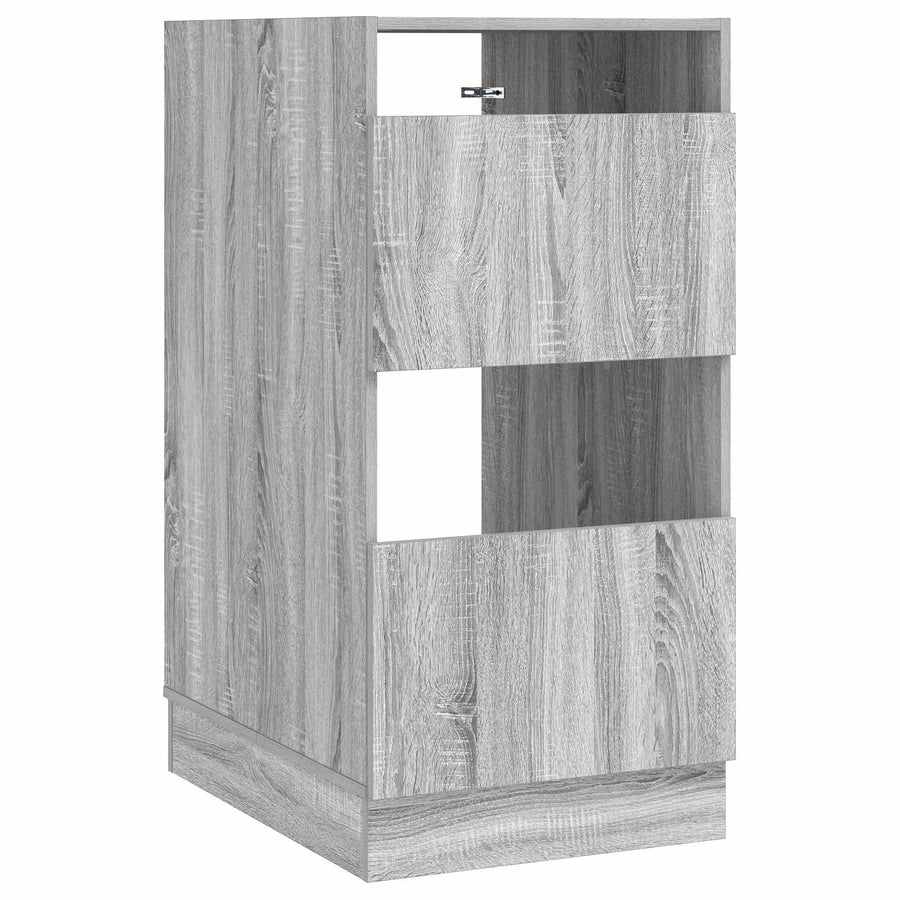 Wasmeubel met opslag met de deur Grijs Sonoma Bewerkt hout