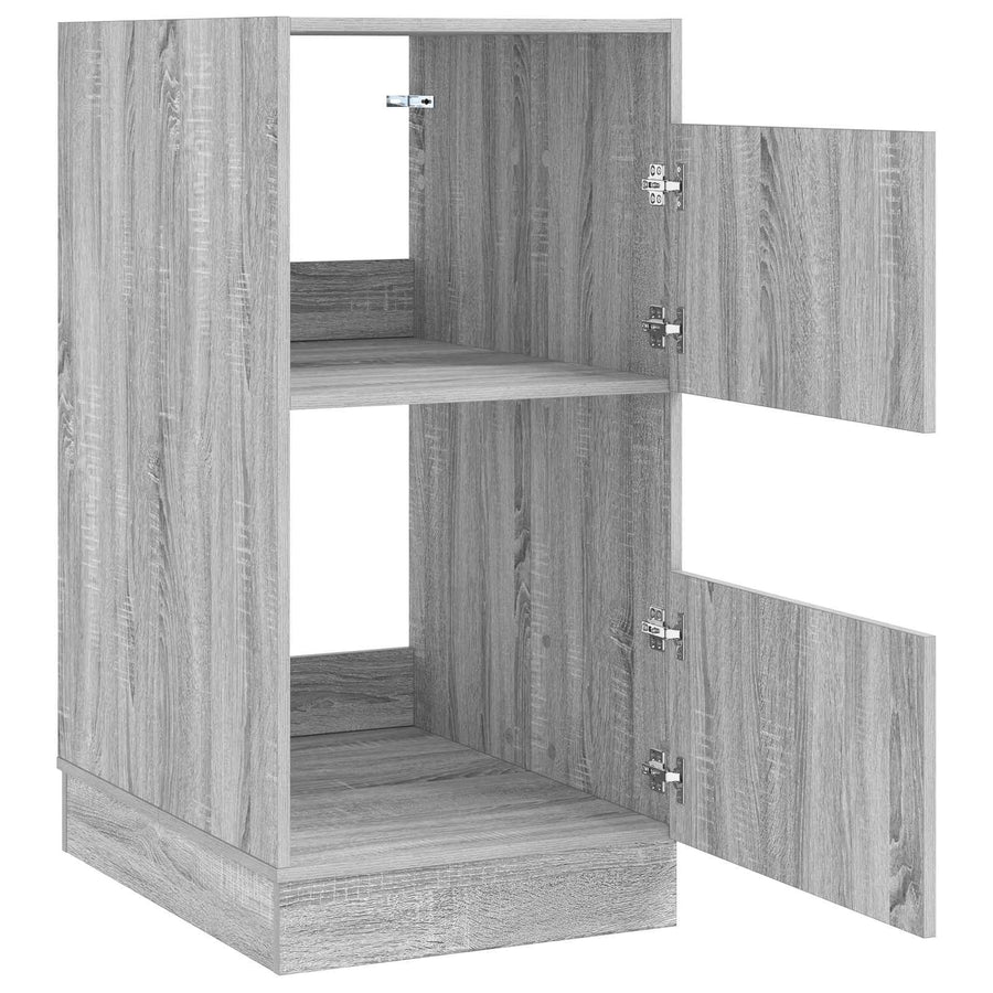 Wasmeubel met opslag met de deur Grijs Sonoma Bewerkt hout