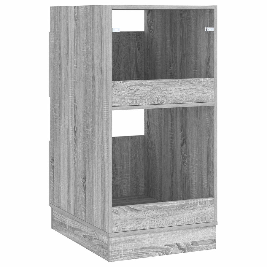 Wasmeubel met opslag met de deur Grijs Sonoma Bewerkt hout