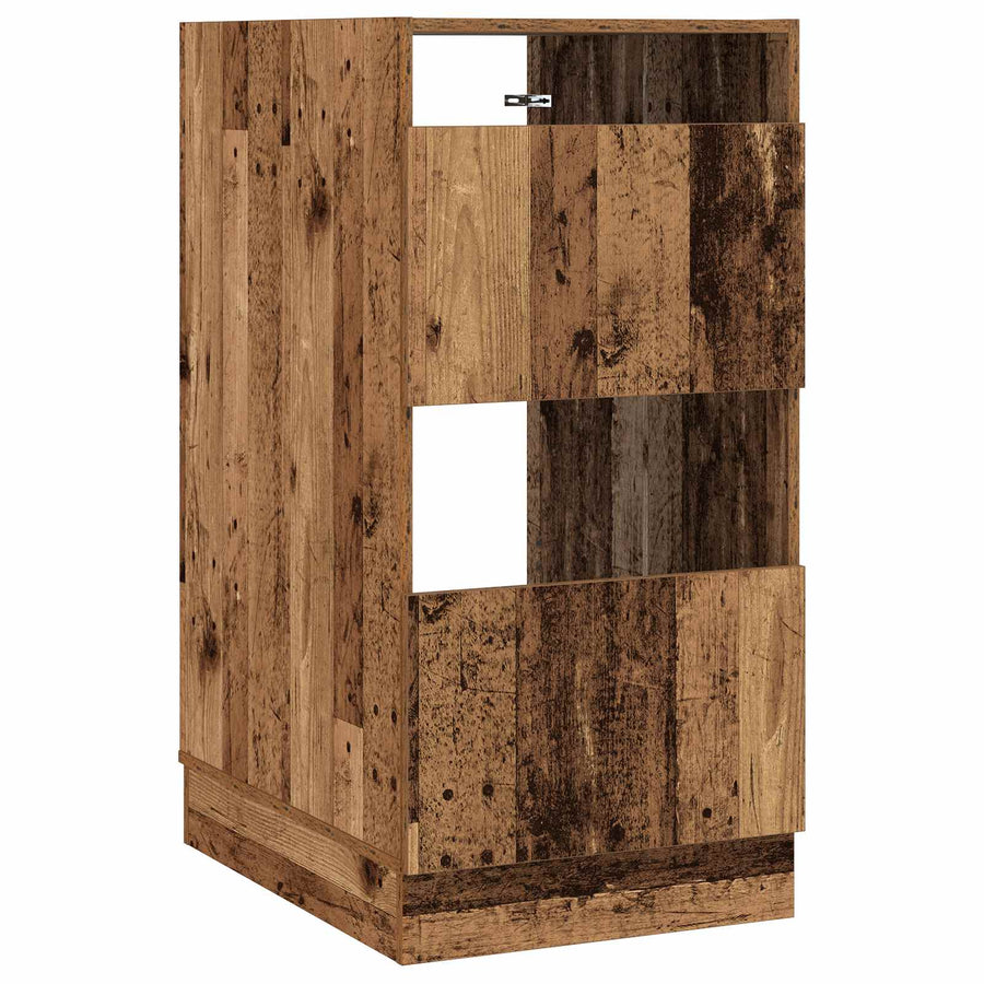 Wasmeubel met opslag Oudhout 50 x 68 x 102 cm Bewerkt hout