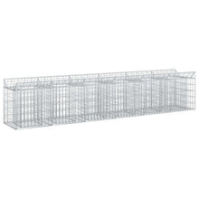 Gabion Verhoogd Bed 2 pcs Zilver 300 x 50 x 60 cm