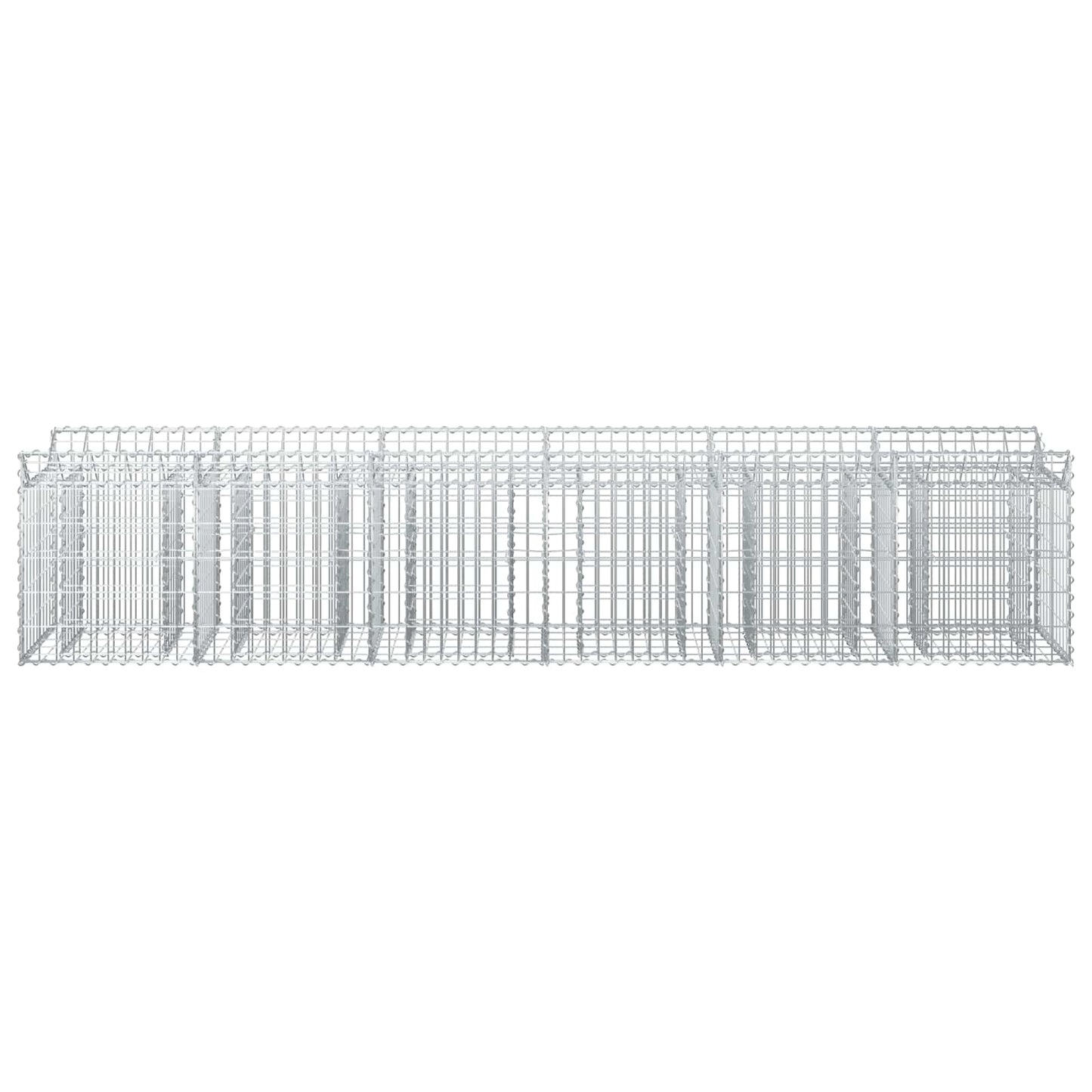 Gabion Verhoogd Bed 2 pcs Zilver 300 x 50 x 60 cm