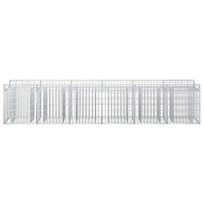 Gabion Verhoogd Bed 2 pcs Zilver 300 x 50 x 60 cm