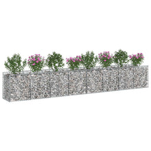 Gabion Verhoogd Bed 2 pcs Zilver 400 x 50 x 60 cm