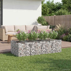 Gabion verhoogd bed 200x100x60 cm zilver
