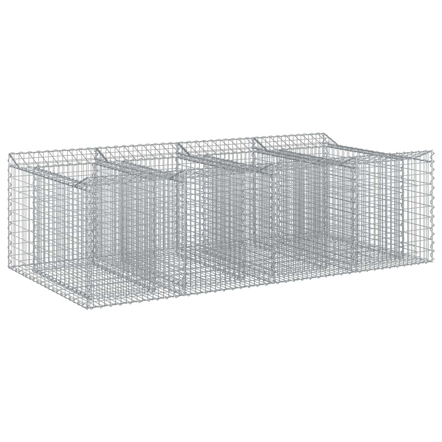 Gabion Verhoogd Bed 2 pcs Zilverkleurig