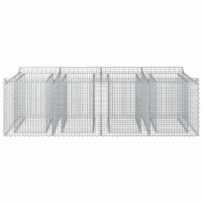 Gabion Verhoogd Bed 2 pcs Zilverkleurig