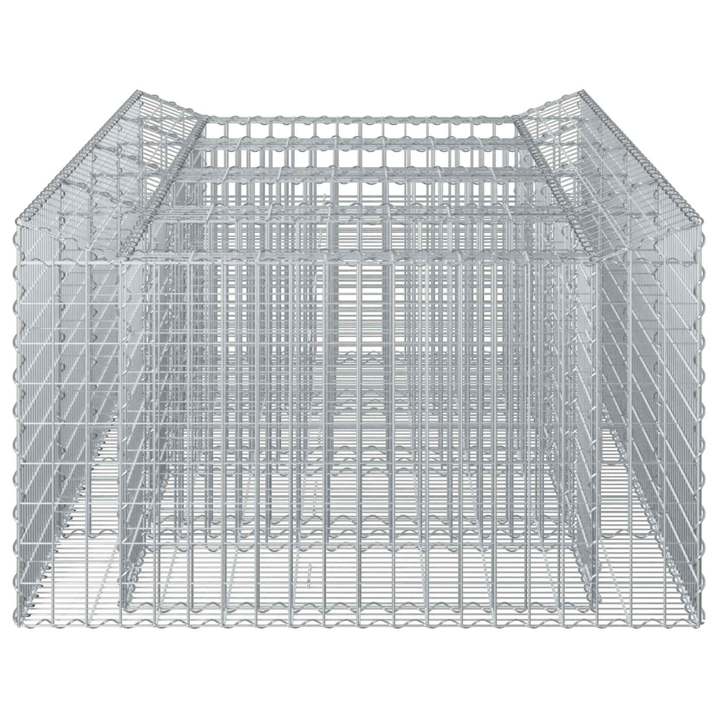 Gabion Verhoogd Bed 2 pcs Zilverkleurig