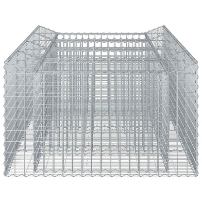 Gabion Verhoogd Bed 2 pcs Zilverkleurig