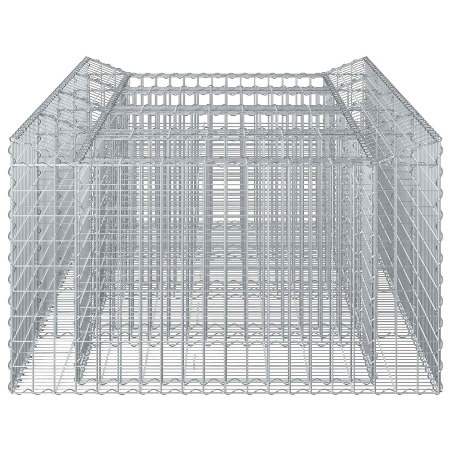 Gabion Verhoogd Bed 2 pcs Zilverkleurig