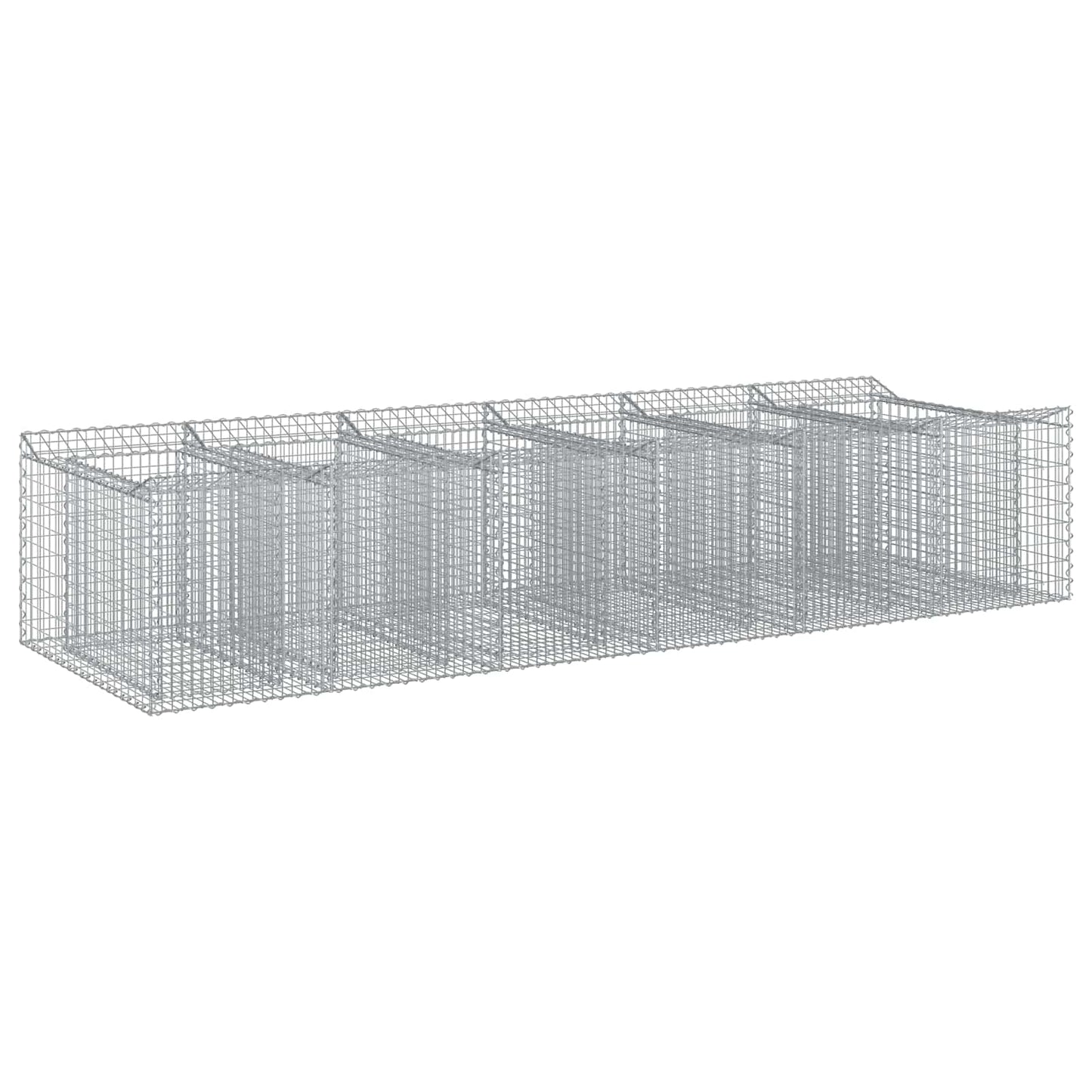 Gabion Verhoogd Bed 2 pcs Zilverkleurig