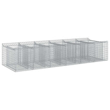 Gabion Verhoogd Bed 2 pcs Zilverkleurig