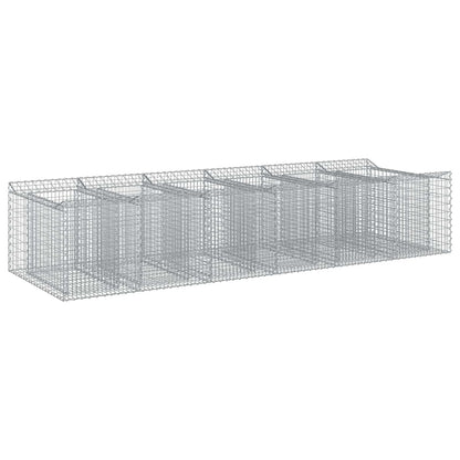Gabion Verhoogd Bed 2 pcs Zilverkleurig