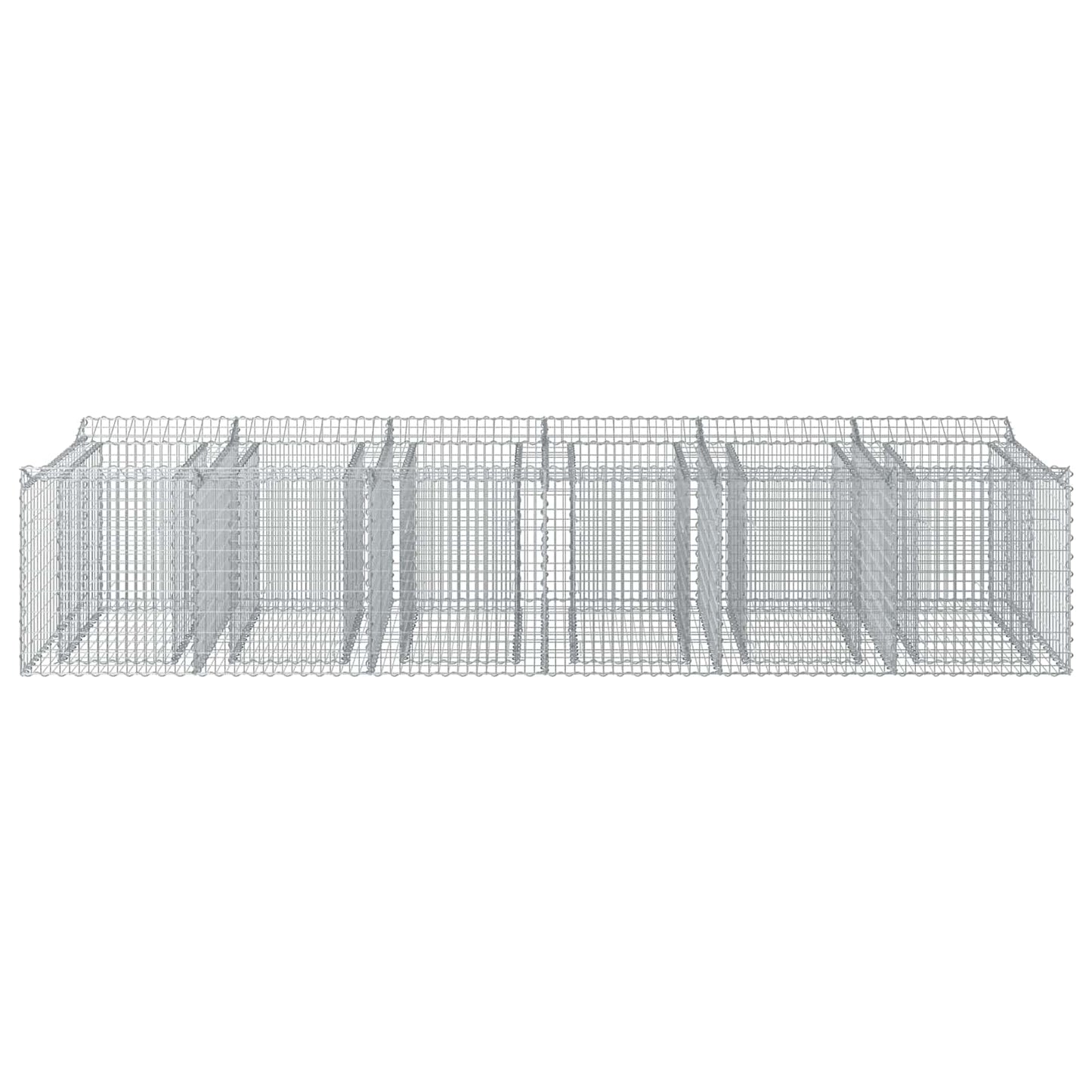 Gabion Verhoogd Bed 2 pcs Zilverkleurig