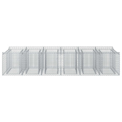 Gabion Verhoogd Bed 2 pcs Zilverkleurig