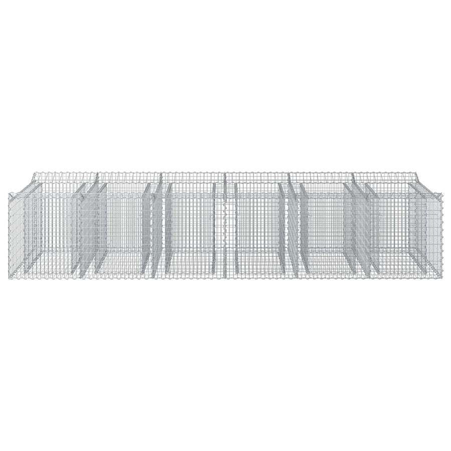 Gabion Verhoogd Bed 2 pcs Zilverkleurig