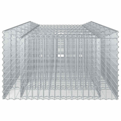 Gabion Verhoogd Bed 2 pcs Zilverkleurig