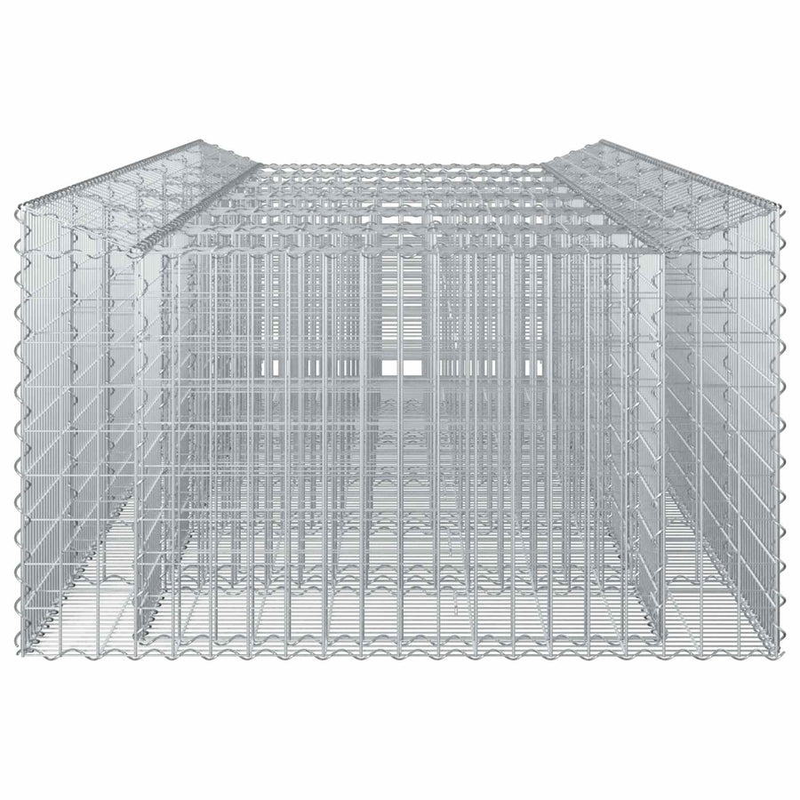 Gabion Verhoogd Bed 2 pcs Zilverkleurig