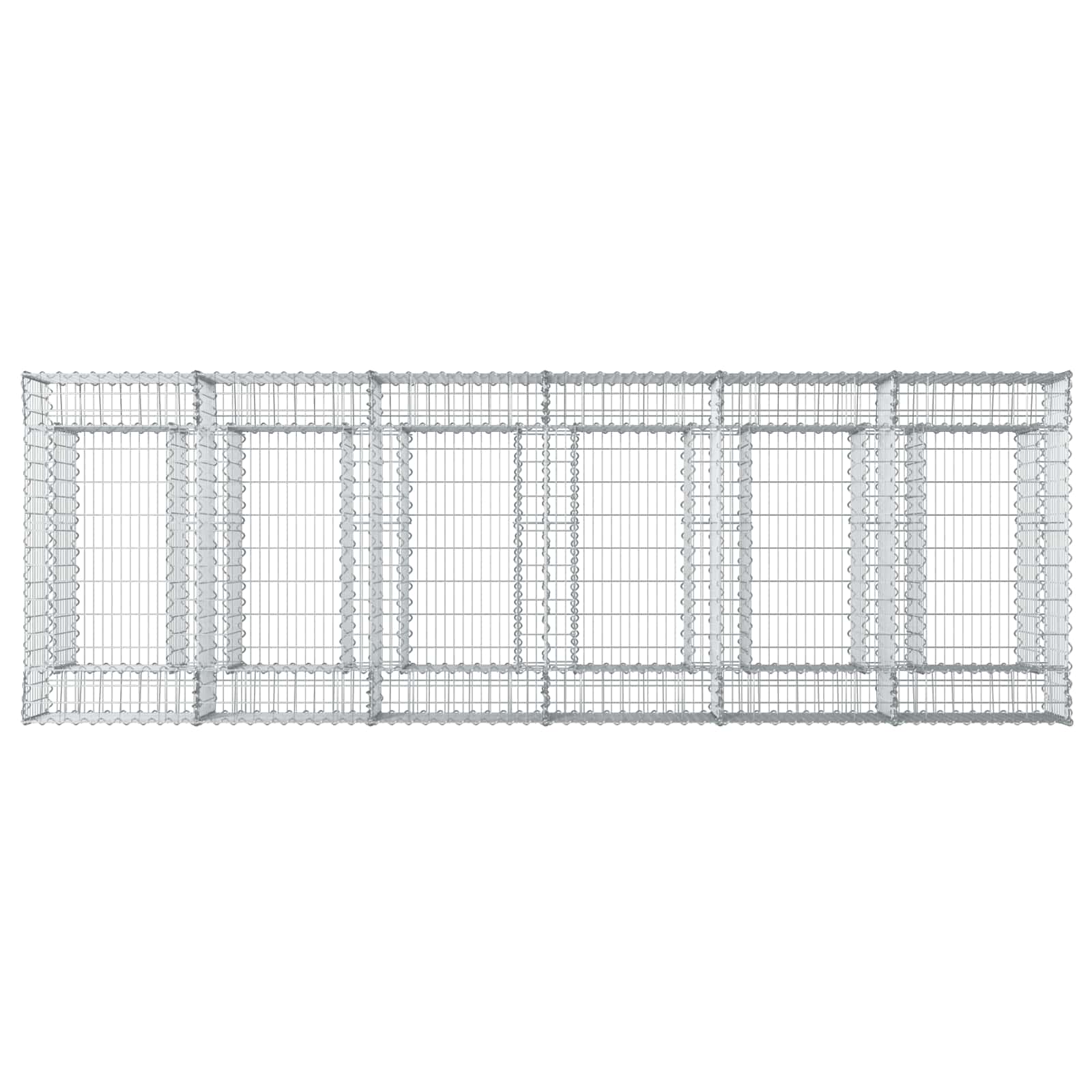 Gabion Verhoogd Bed 2 pcs Zilverkleurig