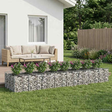 Gabion Verhoogd Bed 3 pcs Zilverkleurig