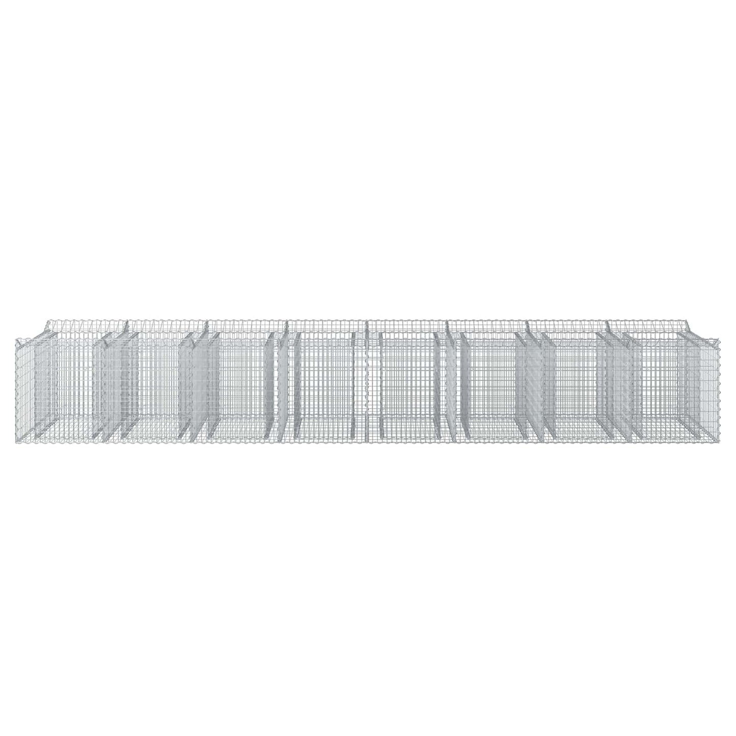 Gabion Verhoogd Bed 3 pcs Zilverkleurig