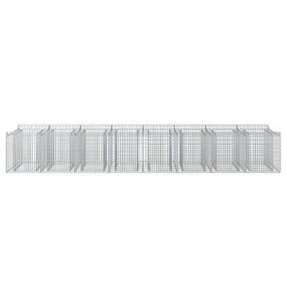Gabion Verhoogd Bed 3 pcs Zilverkleurig