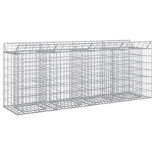 Gabion Verhoogd Bed 2 pcs Zilver 200 x 50 x 80 cm