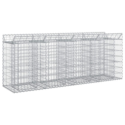 Gabion Verhoogd Bed 2 pcs Zilver 200 x 50 x 80 cm