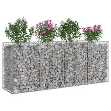 Gabion Verhoogd Bed 2 pcs Zilver 200 x 50 x 80 cm