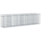 Gabion Raised Bed 2 pcs Silver 300 x 50 x 80 cm